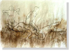Entre tierras, 2002, tinta sobre papel, 46,5  x  64,5 cm