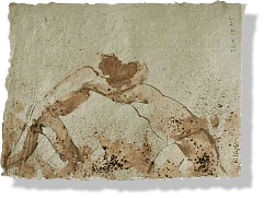 Combate, 2008, tinta sobre papel, 19 x 25 cm