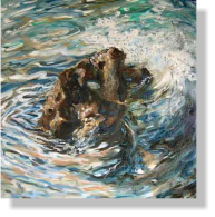 La Roca, 2005, leo sobre lienzo, 100 x 100 cm