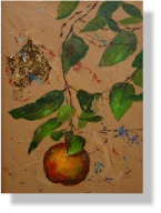Naranja, 2007, leo sobre lienzo, 40 x 30 cm